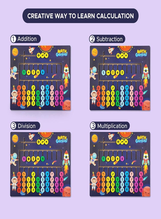 NHR Acrylic Educational Puzzle Board for Kids - Number Learning Toy for Toddlers & Preschoolers Ages 2 - 4, Montessori Math Game, Wooden Brain Teaser Gift - Image 3